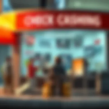 Entities in Check Cashing Visual representation of various entities involved in check cashing