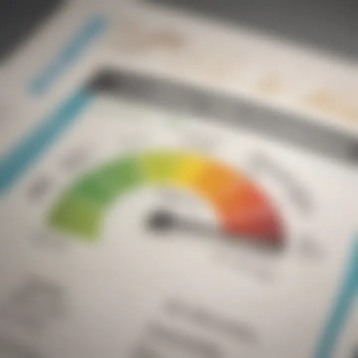 Graph illustrating credit score changes