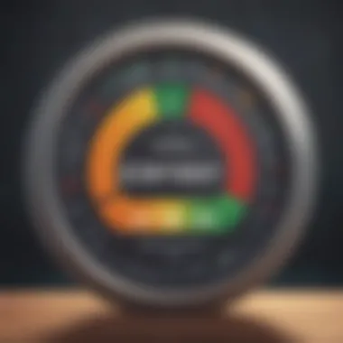 Understanding Credit Score Dynamics A visual representation of credit scores fluctuating