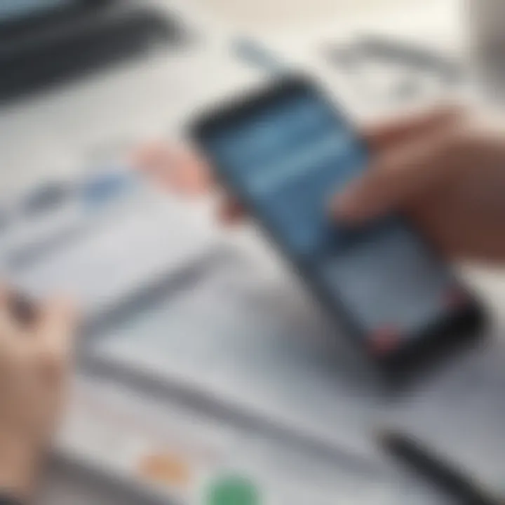 A close-up of a smartphone displaying a banking app